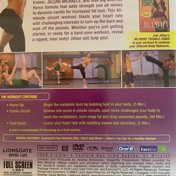 Banish Fat Boost Metabolism | Jillian Michaels DVD - Picture 4 of 4